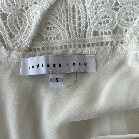 ENDLESS ROSE PLEATED WHITE DRESS, S - Picture 4 of 4